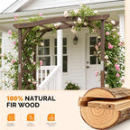 vingli wooden garden arbor, wedding arch, 6.6ft arch shown in use