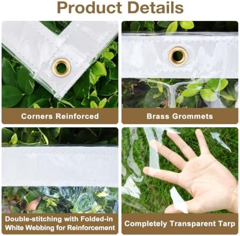 clear tarp 8x10ft heavy duty waterproof clear tarp shown in use