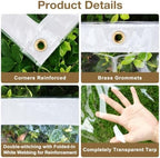 clear tarp 8x10ft heavy duty waterproof clear tarp shown in use