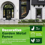 garden fence 24.5 in x 20.58 ft, 19-pack shown in use