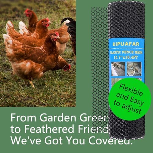 pet proof barrier net, black plastic chicken wire, package contents