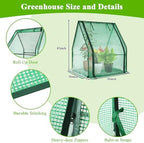 u'artlines portable mini greenhouse small green house 36x36x42 shown in use