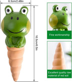 Kaxich Terracotta Plant Self Watering Spikes, 4 Pack Plant Watering Globes Frogs Styles Decorative Self Plant Watering Stakes Vacation Plant Watering Bulbs for Indoor Outdoor Plants