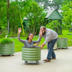 rolling citrus tree planter gen 3, self-watering 24”, front angle view