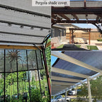 8x20 ft shade cloth for patio, 90% uv showing dimensions