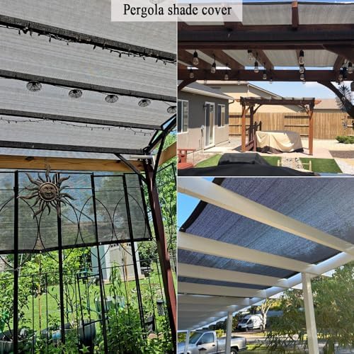 8x20 ft shade cloth for patio, 90% uv showing dimensions