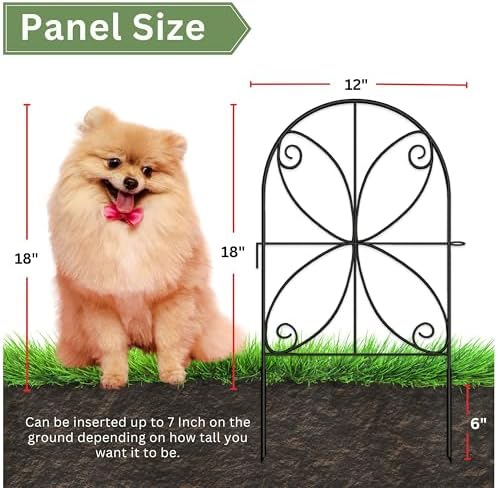 shoplala garden fence animal barrier (10 panels) 12in(l), close-up detail