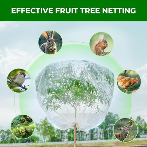 6.4'x6.4' fruit tree netting with 2-way zipper &, package contents