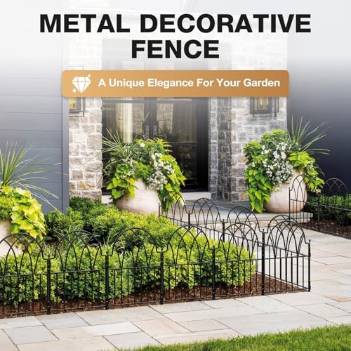 decorative garden fence panels - 20.07 ft black on a desk or shelf