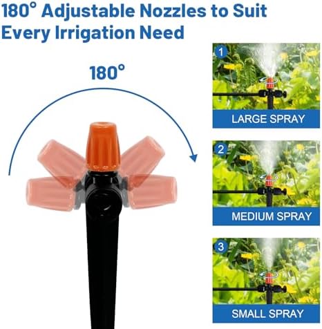 misting drip irrigation system for garden watering,raised bed, package contents