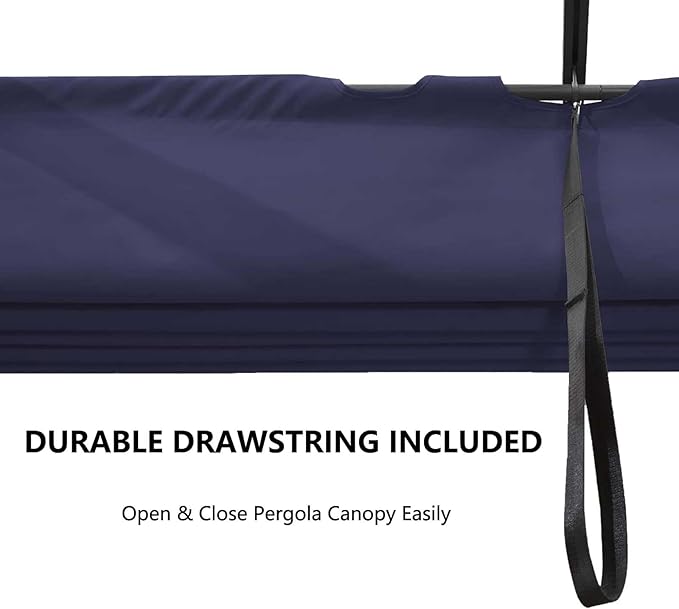 Pergola Shade Cover Replacement Canopy Top Compatible with 10 X 13 ft 6-Bar Pergola Frames - Navy Blue (Canopy Size 116" W x 135" L, Canopy Top Only)