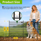10 panel no dig decorative garden with gate shown in use