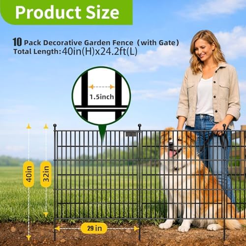 10 panel no dig decorative garden with gate shown in use