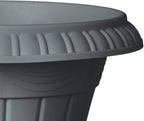 Arcadia Garden Products PL20GY Classic Traditional Plastic Urn Planter Indoor/Outdoor, 10" x 12", Gray