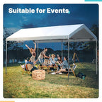 advance outdoor adjustable 10x15 ft heavy duty carport on a desk or shelf