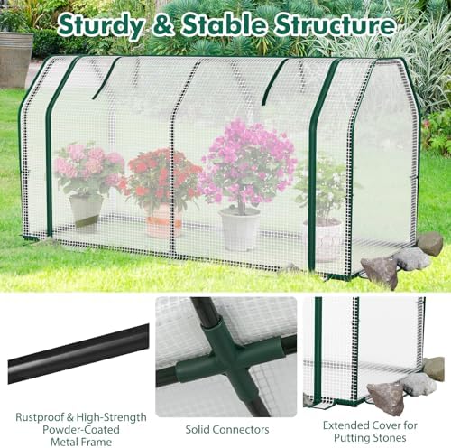 happygrill portable mini greenhouse with roll-up zipper door, package contents