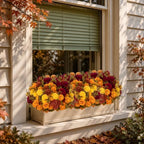 axylex artificial mums for outdoors, 12 bundles fake showing dimensions