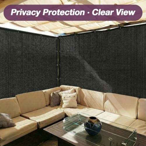 90% sun shade cloth with gromments, 0 8' showing dimensions
