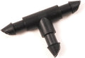 Raindrip 307010B, Barbed Tee, 1/4-Inch, 10-Pack, Drip Irrigation Fitting for Supply Tubing & Dripline, Black