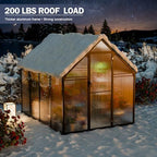 polycarbonate greenhouse kit,8x6x6 ft outsides heavy duty green on a desk or shelf