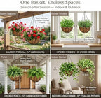 kingbuy 10 inch hanging planter basket with coconut, close-up detail