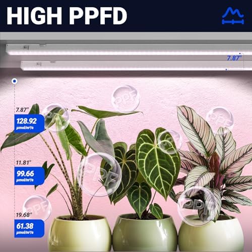 barrina t5 grow lights, full spectrum, 4ft 160w, close-up detail