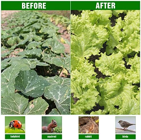 woanger 10 x 100 ft white garden bug, side view