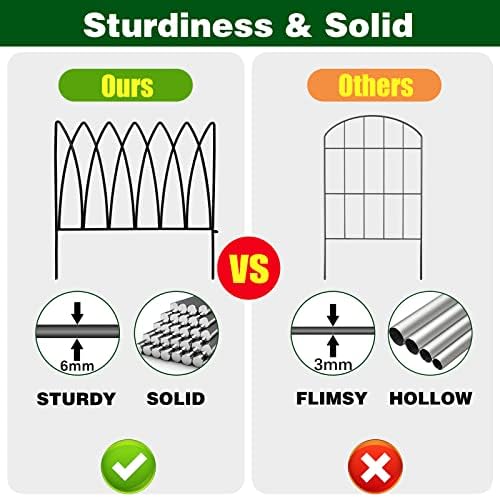 thealyn 7.5ft x 18" metal garden fence/dog fence(5-panel, close-up detail