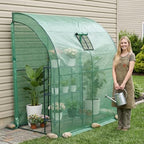 vevor walk-in greenhouse, 78" x 39.4" x 78.7", front angle view