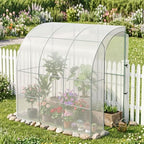 outsunny 7' x 4' x 7' outdoor lean, front angle view