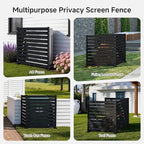 no dig privacy fence 3 panels, 42" h, front angle view
