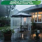 dulepax clear tarp heavy duty with grommets 8x12, package contents