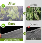 fruit tree netting bags with zipper and drawstring, close-up detail