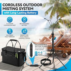 portable misting system, 20l bucket stand mister with, side view