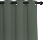 NICETOWN Blackout Curtains for Sliding Glass Door Room Divider Noise Reduce Curtain Panel Portable Window Screen Sliding Partition, W100 x L102 inches, 1 Panel, Dark Mallard
