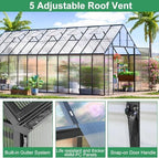 cdcasa 10x24 ft greenhouse for outdoors,large easy assembly, package contents