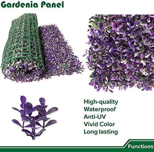 artificial greenery wall panels 20" x 20", 3packs, close-up detail