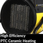 dura heat euh1465 electric forced air heater with showing dimensions