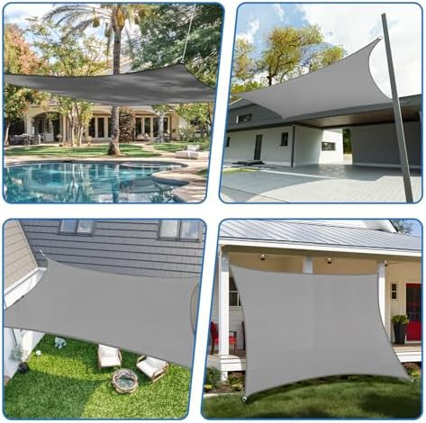 tang 12' x 14' sun shade sail rectangle shown in use
