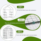 outvita walk-in greenhouse, 3 tiers 4 shelves, durable on a desk or shelf