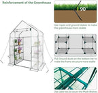 heyfurni walk in greenhouse with 3 tier 6 showing dimensions