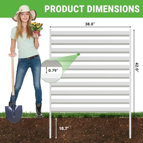 besfur 42" h x 38" w metal privacy shown in use