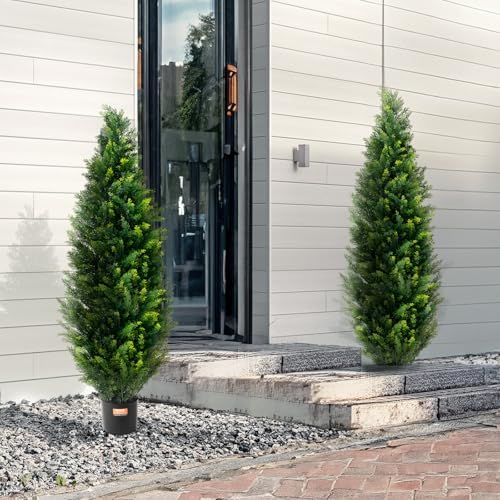 vevor artificial topiary cedar tree, 48 inch tall, view 9