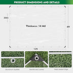 dulepax clear tarp heavy duty with grommets 8x12 shown in use