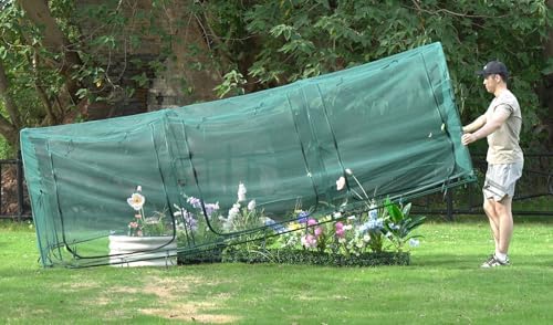 poray large 12.3x4ft tunnel plant netting cover,4.1ft tall, view 9