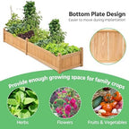 yaheetech 90.5" wooden raised garden bed rectangular planter, package contents
