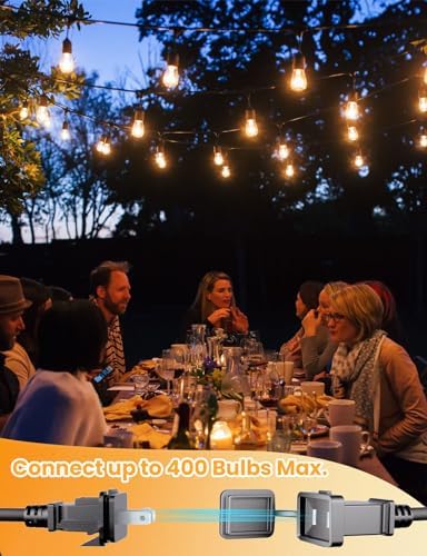 svater outdoor string lights 50 ft outside led showing dimensions