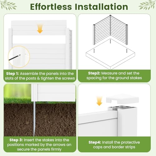 relax4life privacy fence screen, pvc decorative garden fence on a desk or shelf