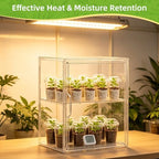 mini greenhouse indoor with magnetic door, l-2tier-1pcs showing dimensions