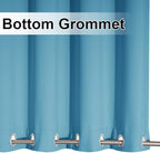NICETOWN 2 Panels Weighted Outdoor Curtains 84 inch Long, Stainless Grommet Top & Bottom, Waterproof & Windproof Thermal Insulated Sun Blocking Privacy Curtains for Gazebo/Pergola, Teal Blue, 52" W